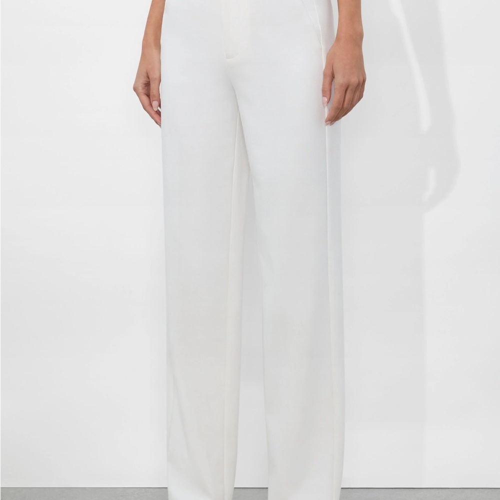 Alice + Olivia Dylan Off-White Wide Leg Pants